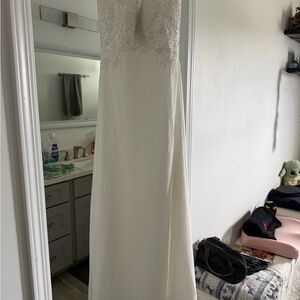 Amazon White Beaded Wedding Dress